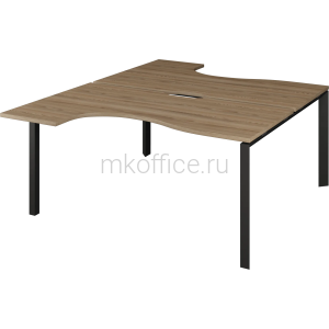 Бенч двойной эргономичный на 2рм на П-м/каркасе НТМП.П.Б2-060 1600х2036х750 Бенч двойной эргономичный на 2рм на П-м/каркасе НТМП.П.Б2-060 1600х2036х750