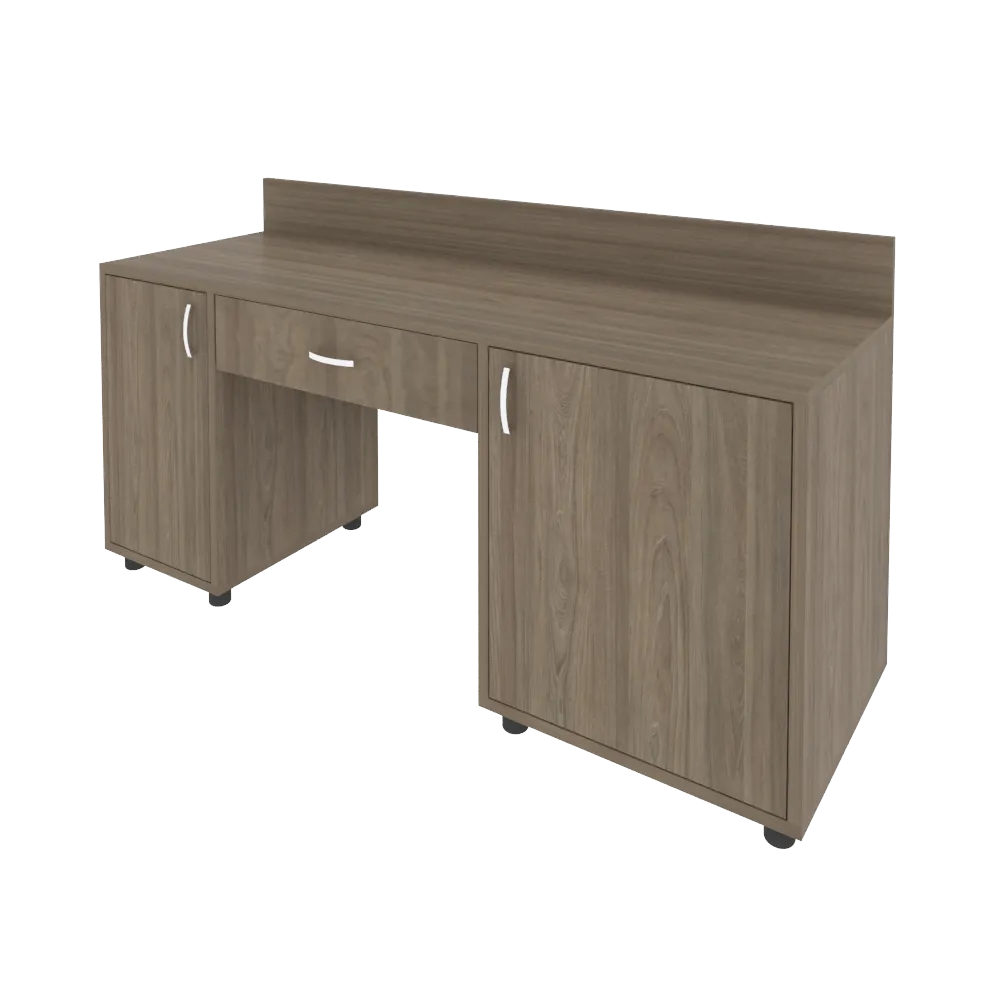 Стол с 2-мя тумбами и бортиком С-СТ-170 (Лев/Пр) 1700x550x750