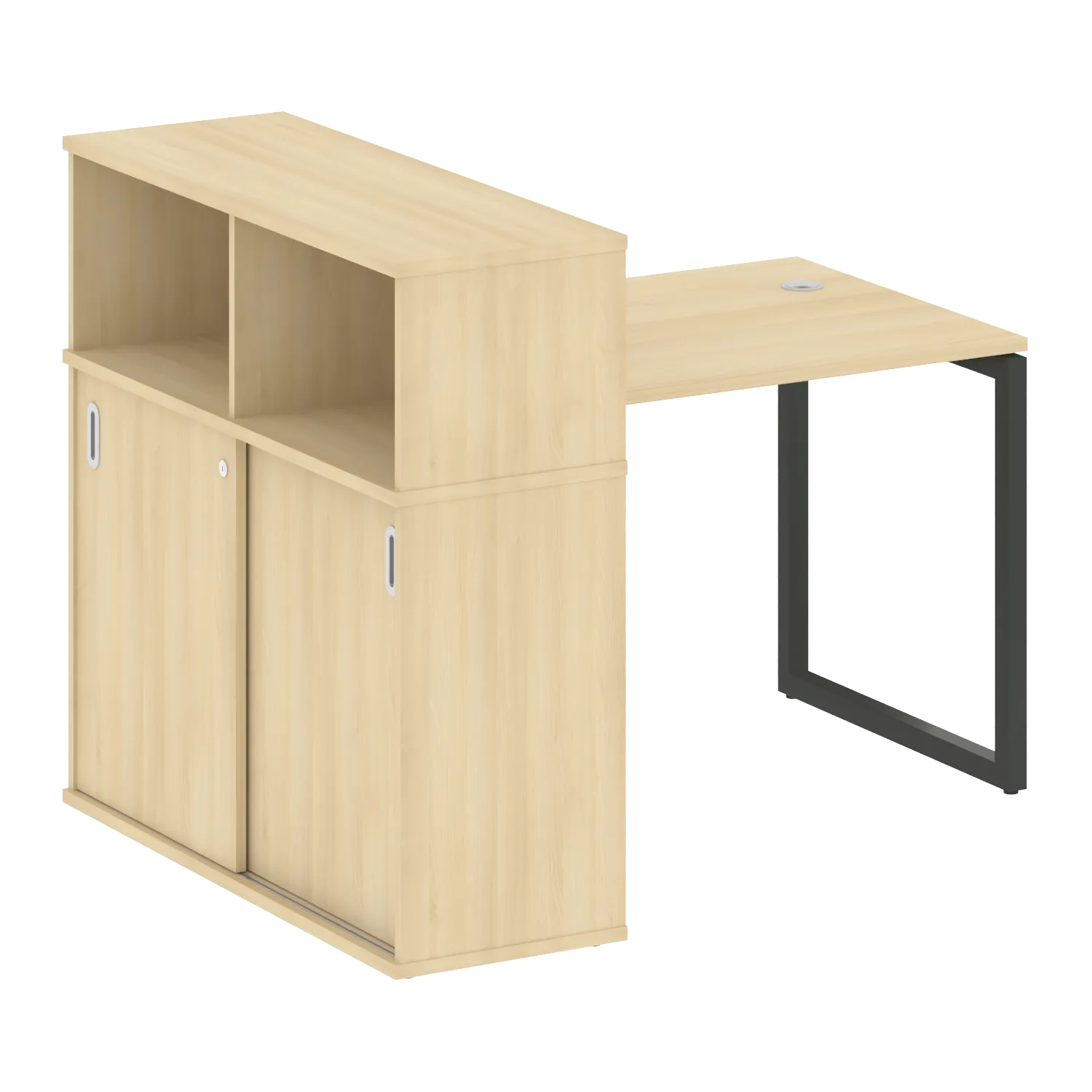 Стол письменный на О-обр м/к с опорным шкафом-купе 40БО.РС-СШК-3.1 1410х1120х1098