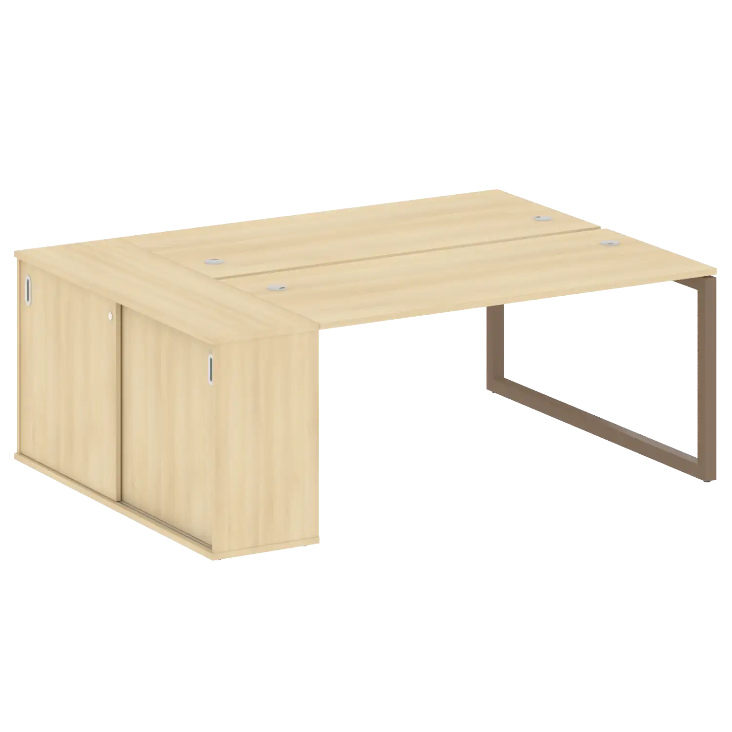 Рабочая станция на О-обр м/к с опорным шкафом-купе 50БО.РС-СШК-1.4 2010х1475х750