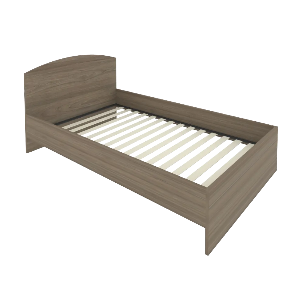 Односпальная кровать для гостиницы с ортопедическим основанием и изголовьем С-КИ-120 1200x2050x900 