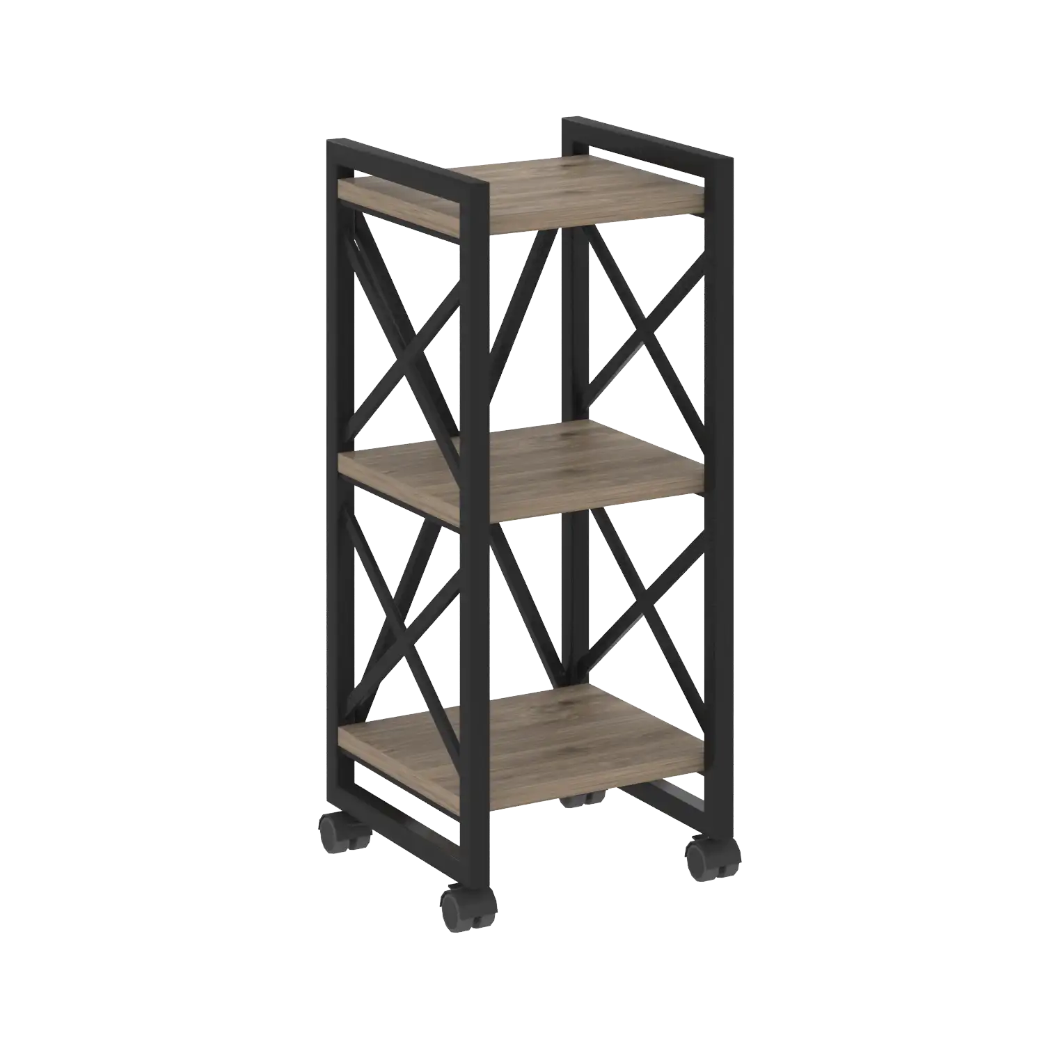 Стеллаж на колесных опорах - 3 полки Loft VR.L-MST.K-3.4 400х400х968