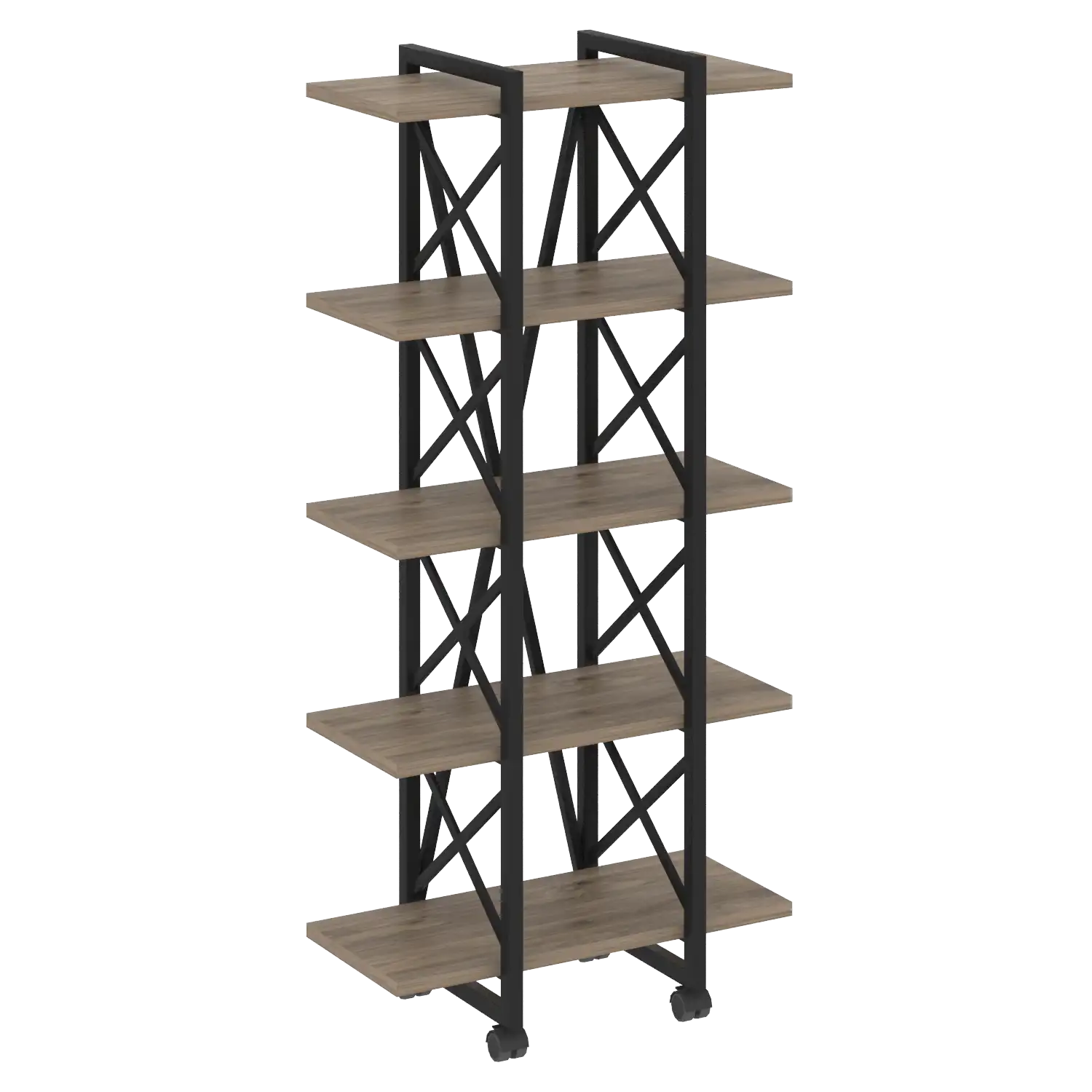 Стеллаж на колесных опорах - 5 полок Loft VR.L-MST.K-5.4V 800х400х1704