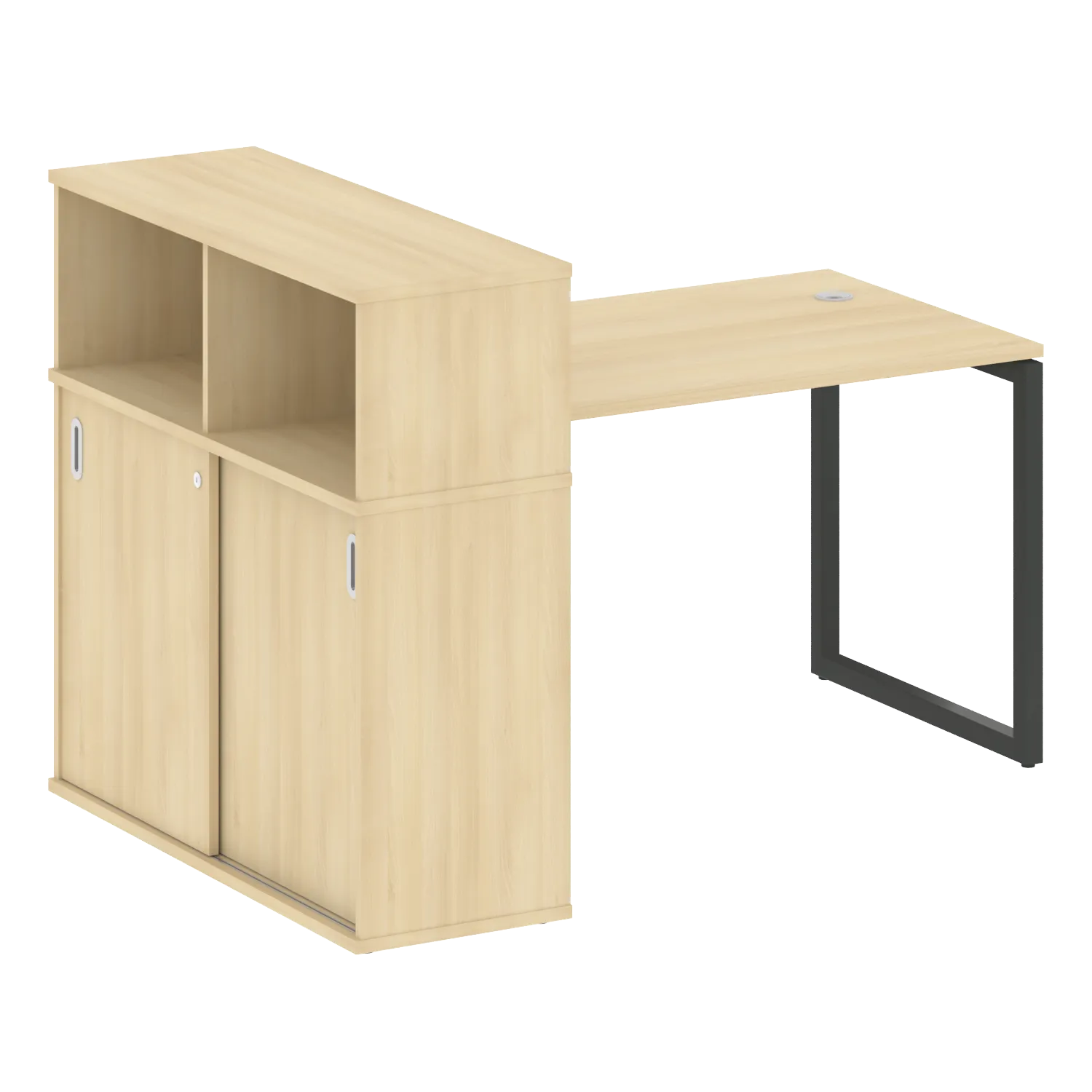 Стол письменный на О-обр м/к с опорным шкафом-купе 40БО.РС-СШК-3.2 1610х1120х1098