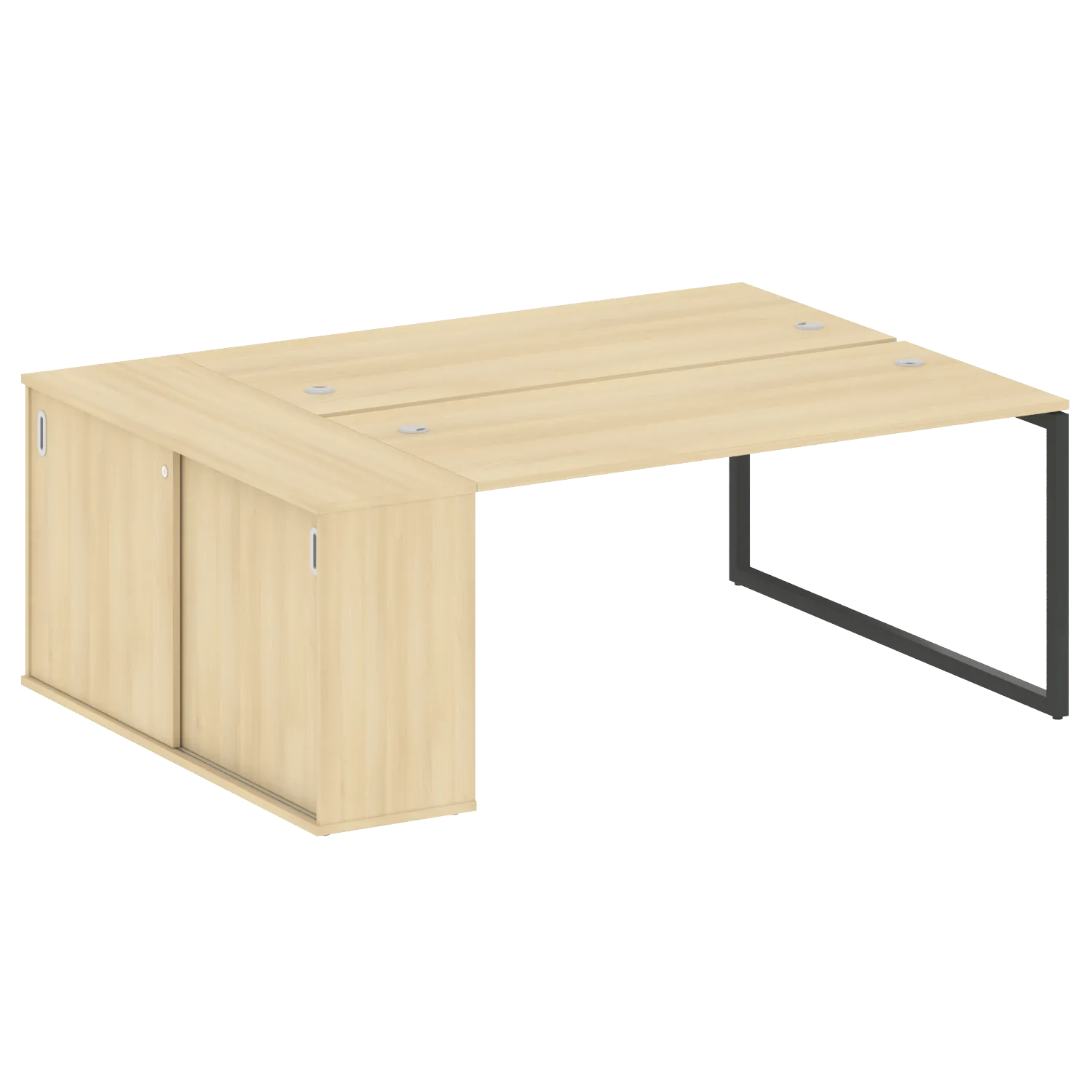 Рабочая станция на О-обр м/к с опорным шкафом-купе 40БО.РС-СШК-1.4 2010х1475х750