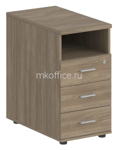 Тумба приставная с 3 ящ., метабокс, с нишей, с замком SG.511.M 400х600х725