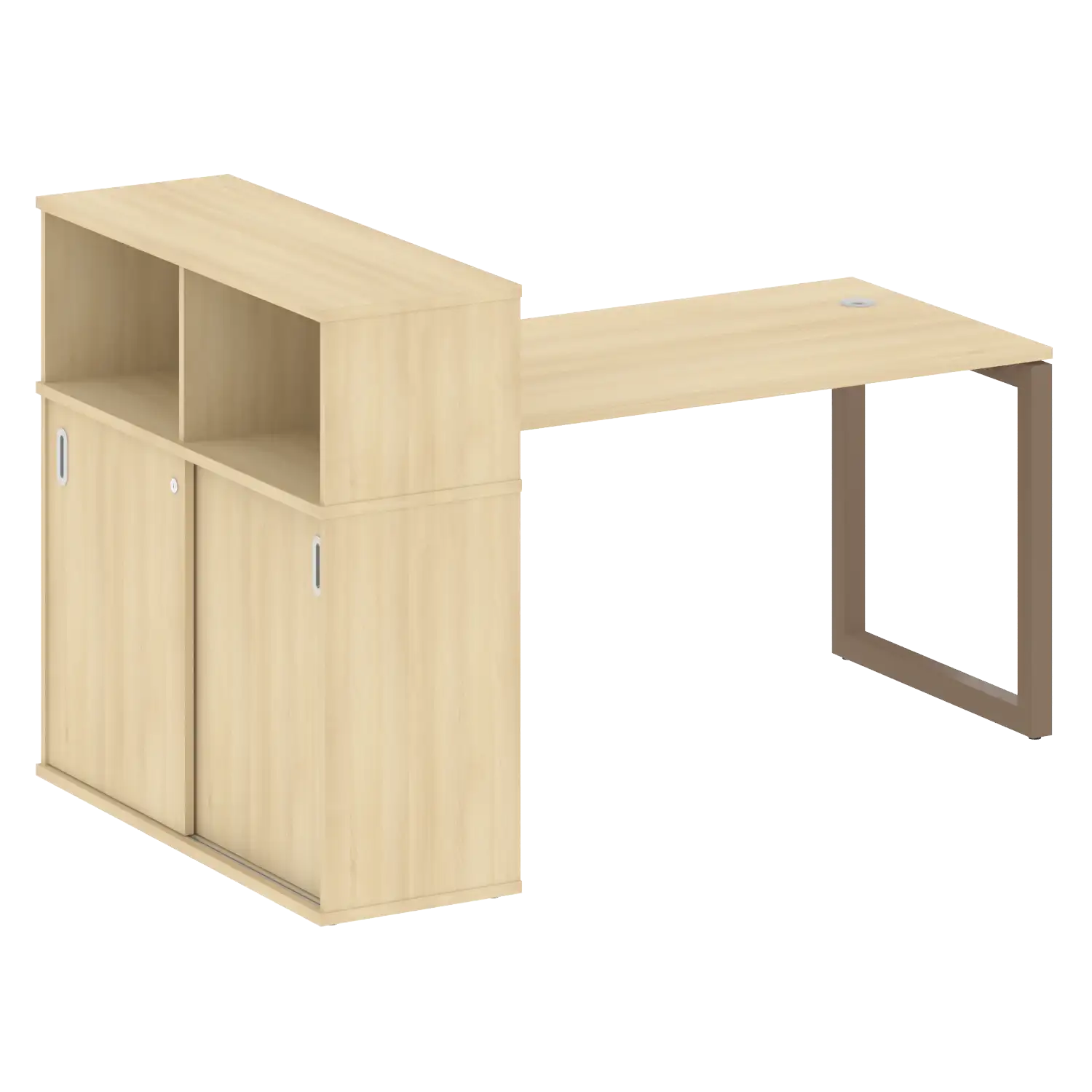 Стол письменный на О-обр м/к с опорным шкафом-купе 50БО.РС-СШК-3.3 1810х1120х1098