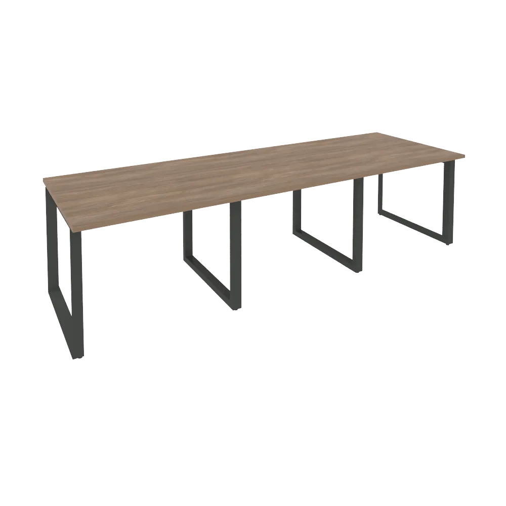 Стол переговорный (3 столешницы) на О-образном м/к O.MO-PRG-3.1 2940x980x750