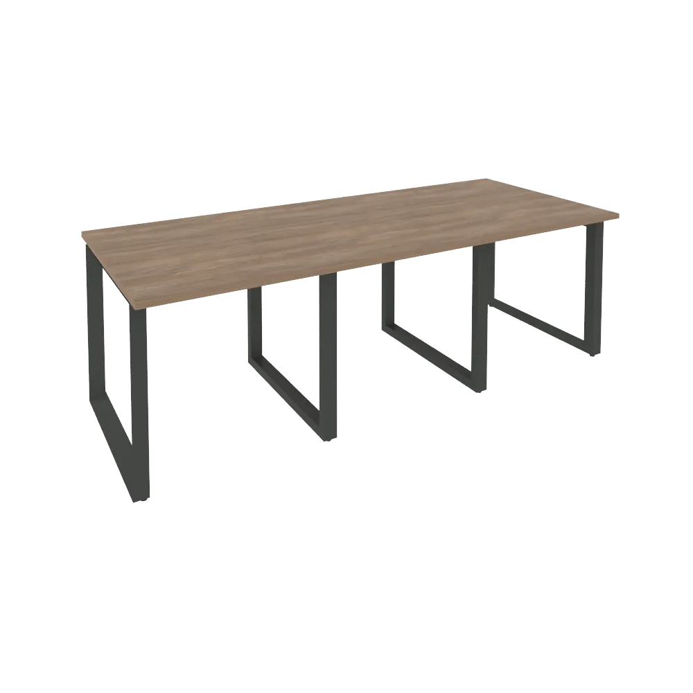 Стол переговорный (3 столешницы) на О-образном м/к O.MO-PRG-3.0 2340x980x750