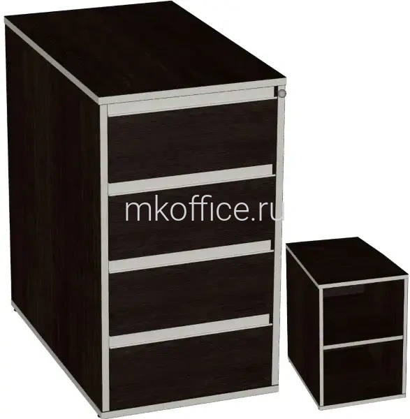 Тумба приставная с замком и полкой V-3.4 ц/з 426x700x750