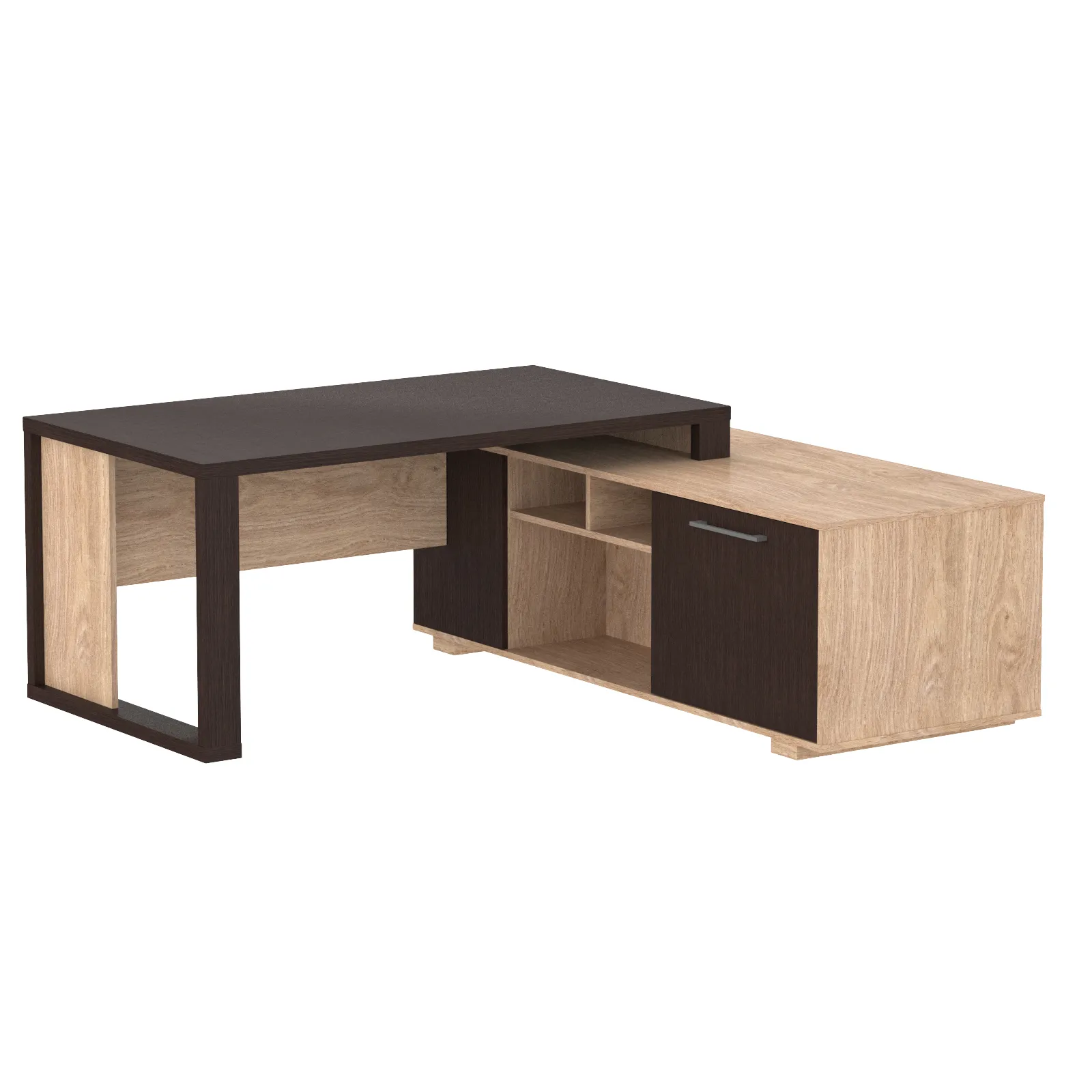 Стол руководителя на опорной тумбе,  ACT 1918 Л/П 1900x1800x750