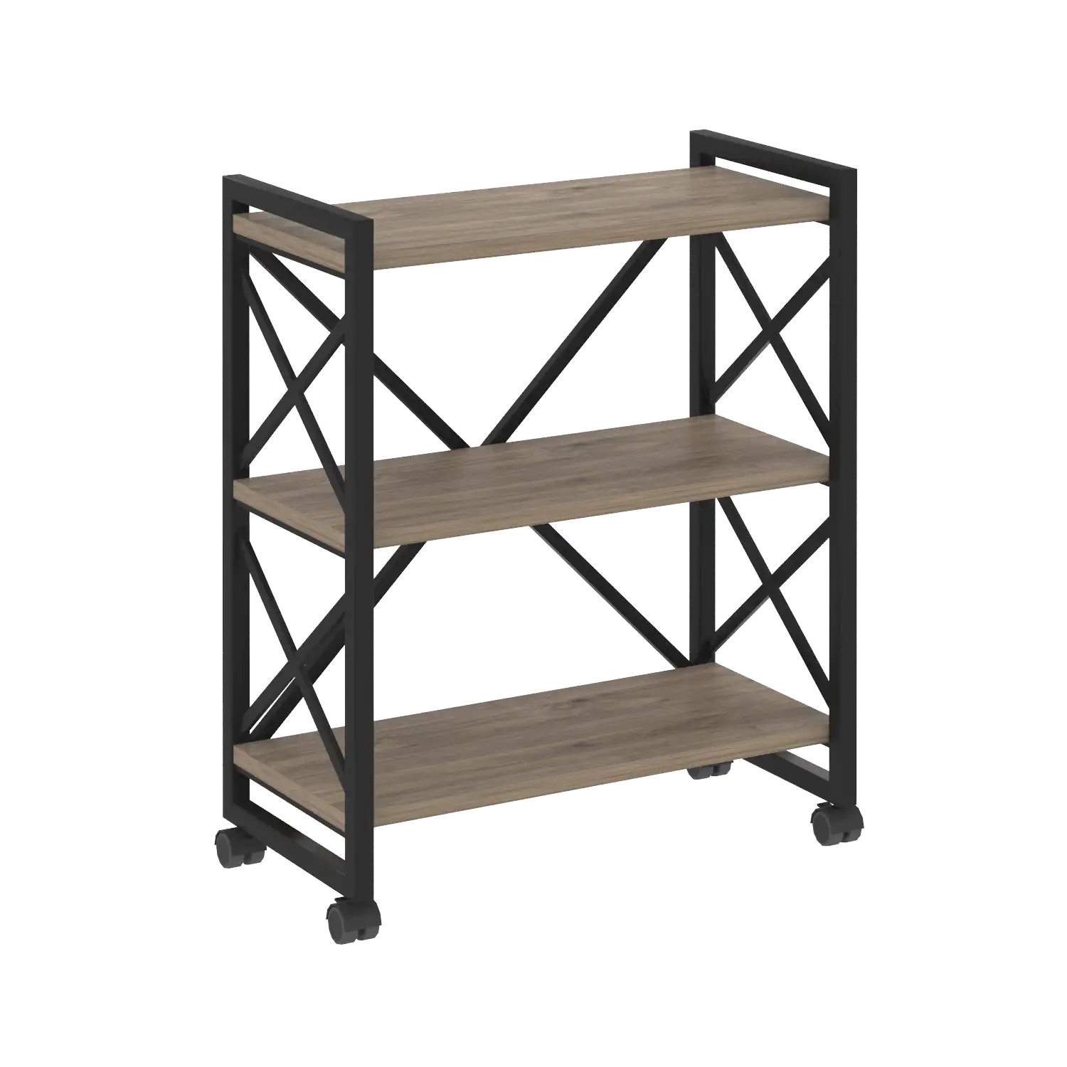 Стеллаж на колесных опорах - 3 полки Loft VR.L-MST.K-3.8 800х400х968