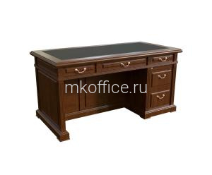 Стол письменный 5 ящиков с кожаными вставками Washington 29101 160x80x80