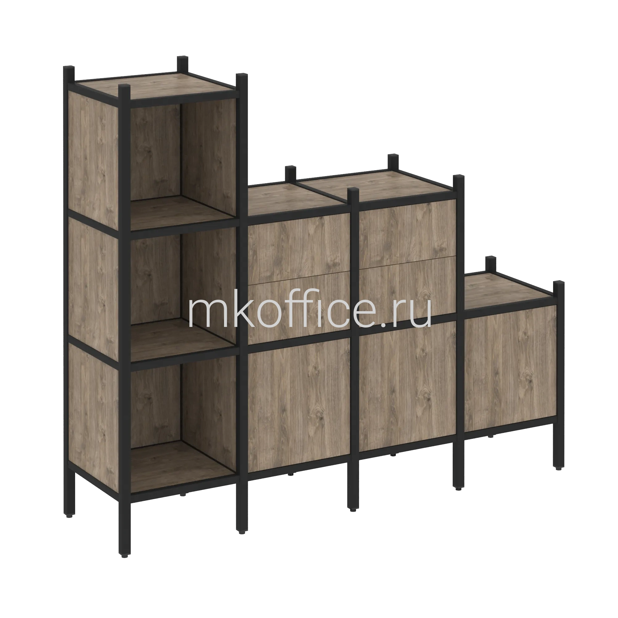 Выбрать прямой комплект loft vr.l-17 1278x446x1458 по низким ценам. МК Офис Прямой комплект Loft VR.L-17 1278x446x1458. Ассортимент МК Офис