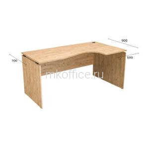 Стол криволинейный Континент-Про BLACK СК157R 1570х900х750