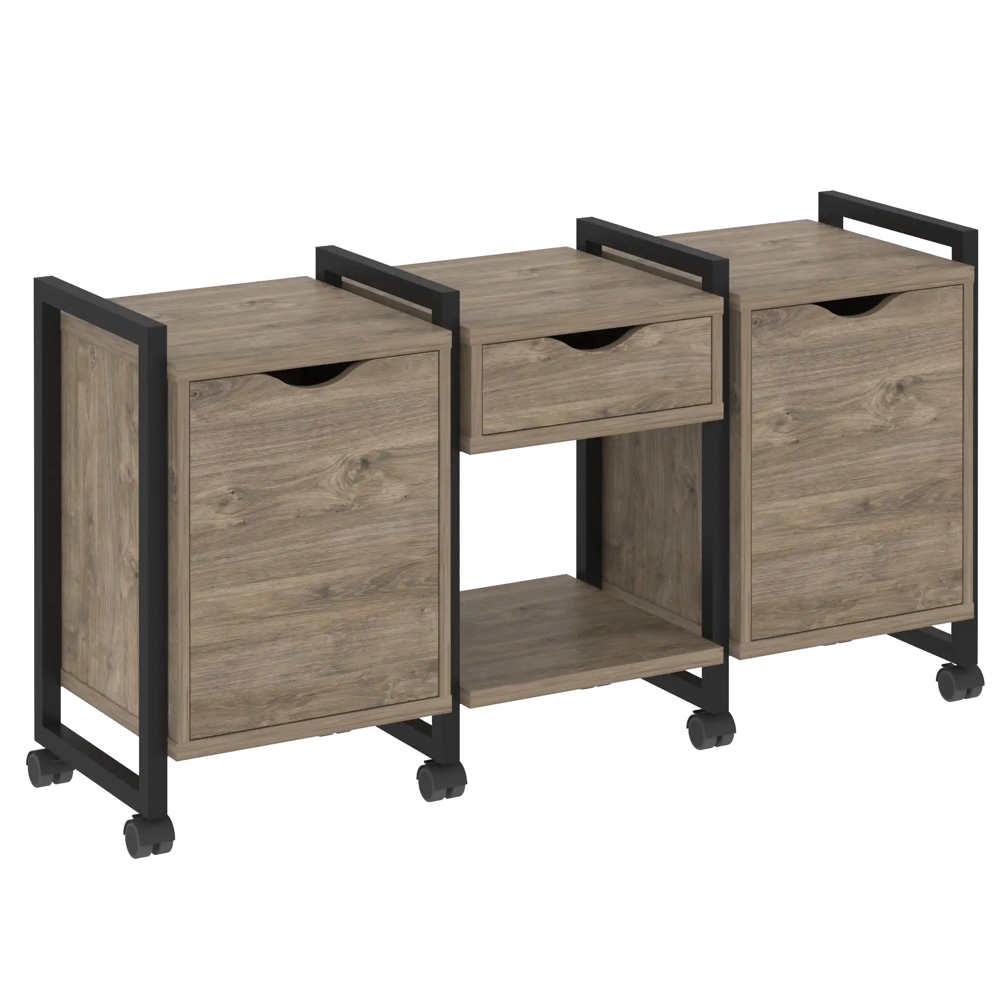 Тумба на колесных опорах наборная Loft VR.L-TN-7.K 1440х460х767