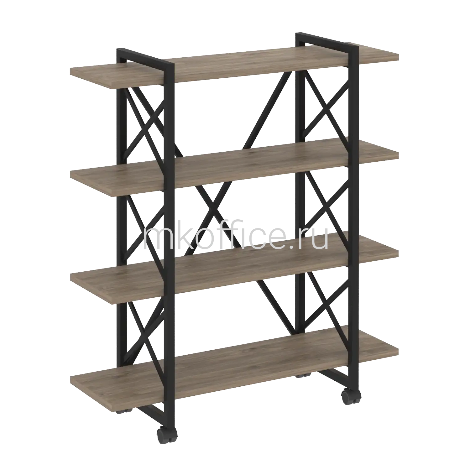Выбрать стеллаж на колесных опорах - 4 полки loft vr.l-mst.k-4.8v 1200х400х1334 по низким ценам. МК Офис Стеллаж на колесных опорах - 4 полки Loft VR.L-MST.K-4.8V 1200х400х1334. Ассортимент МК Офис