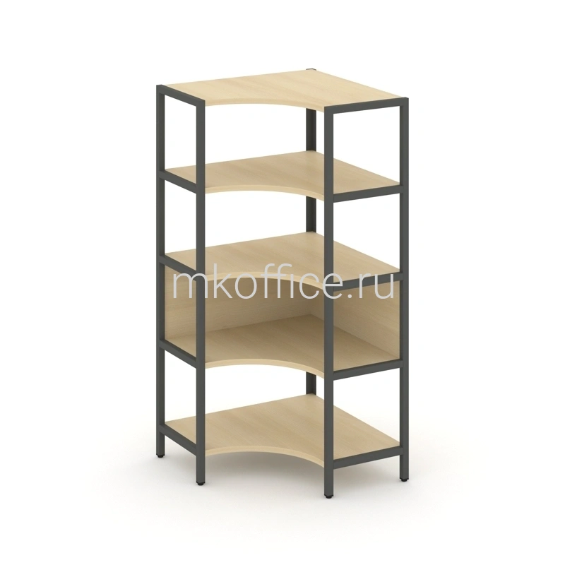 Односекционный угловой стеллаж Shelf System четырехярусный SN.STMU-411. Ассортимент МК Офис