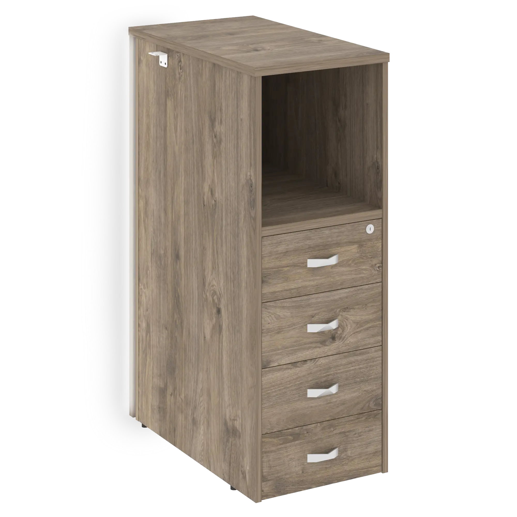 Тумба с подсветкой 4 ящика проходная средняя О.R-TV-4.S 436x767x1185