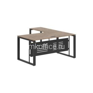 Стол с боковой приставкой с металлической фронтальной панелью ECT 1619 M 1600х1900х750