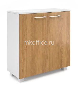 Шкаф книжный низкий закрытый AL-2.0+4.0 800x387x750. Ассортимент МК Офис
