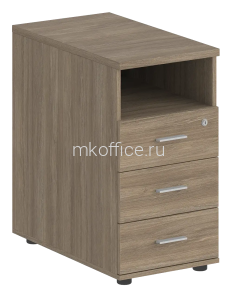 Тумба приставная с 3 ящ., метабокс, с нишей, с замком SG.512.M 400х700х725