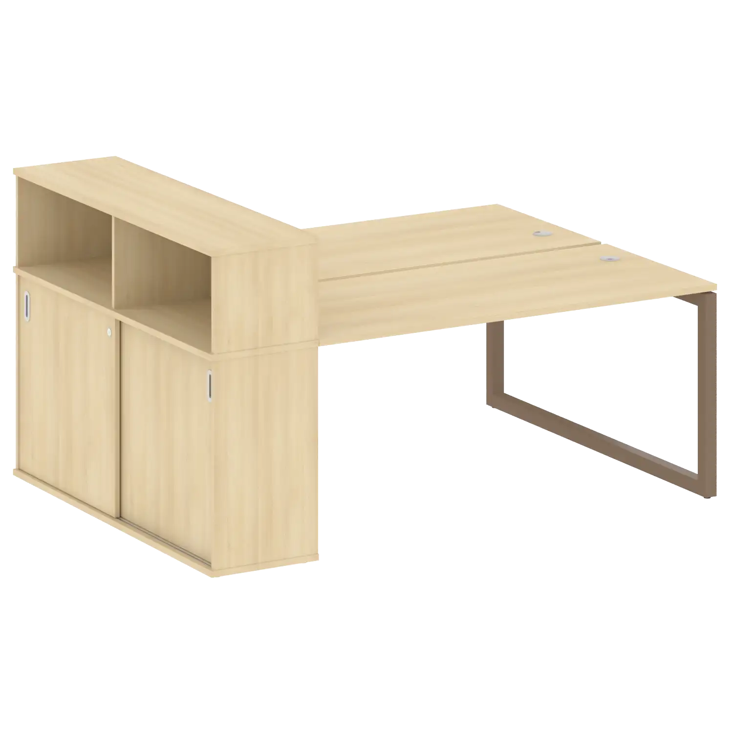 Рабочая станция на О-обр м/к с опорным шкафом-купе 50БО.РС-СШК-2.4 2010х1475х1098