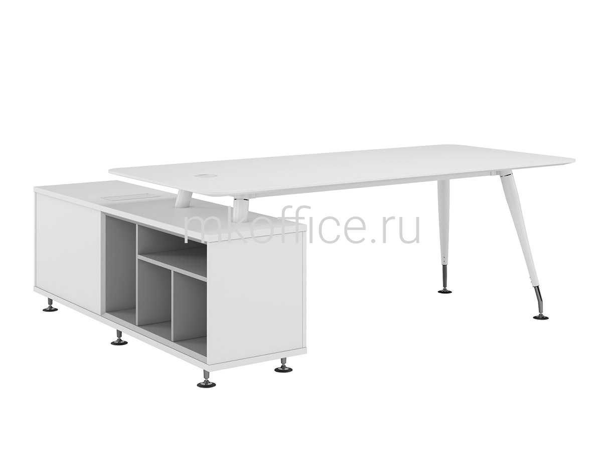 Стол руководителя с опорной тумбой правый Emporio ЕМР105DX.HGW	