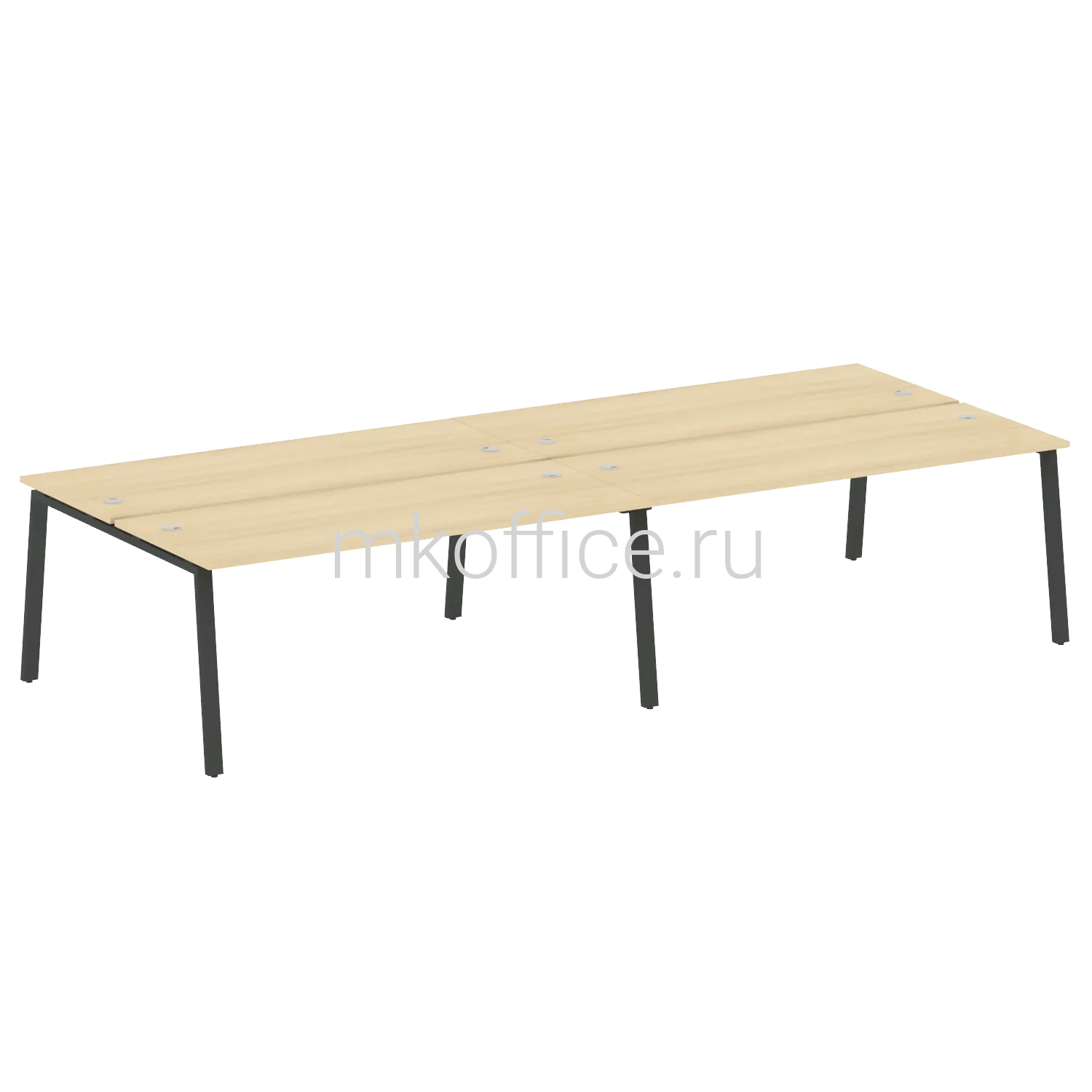 Рабочая станция на 4 раб.места на А-образном м/к Metal System Style БА.СМ-4.5 3600х1475х750. Ассортимент МК Офис