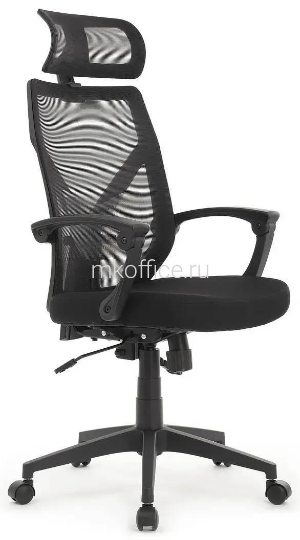 Кресло руководителя Riva Chair OLIVER (W-203 AC) Черный пластик