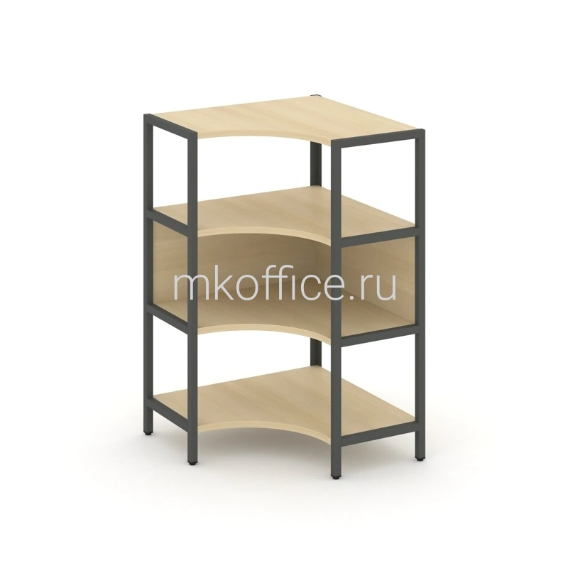 Односекционный угловой стеллаж Shelf System трехярусный SN.STMU-311. Ассортимент МК Офис