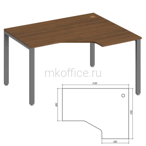 Эргономичный стол правый Тренд TDM322153 140x120x75