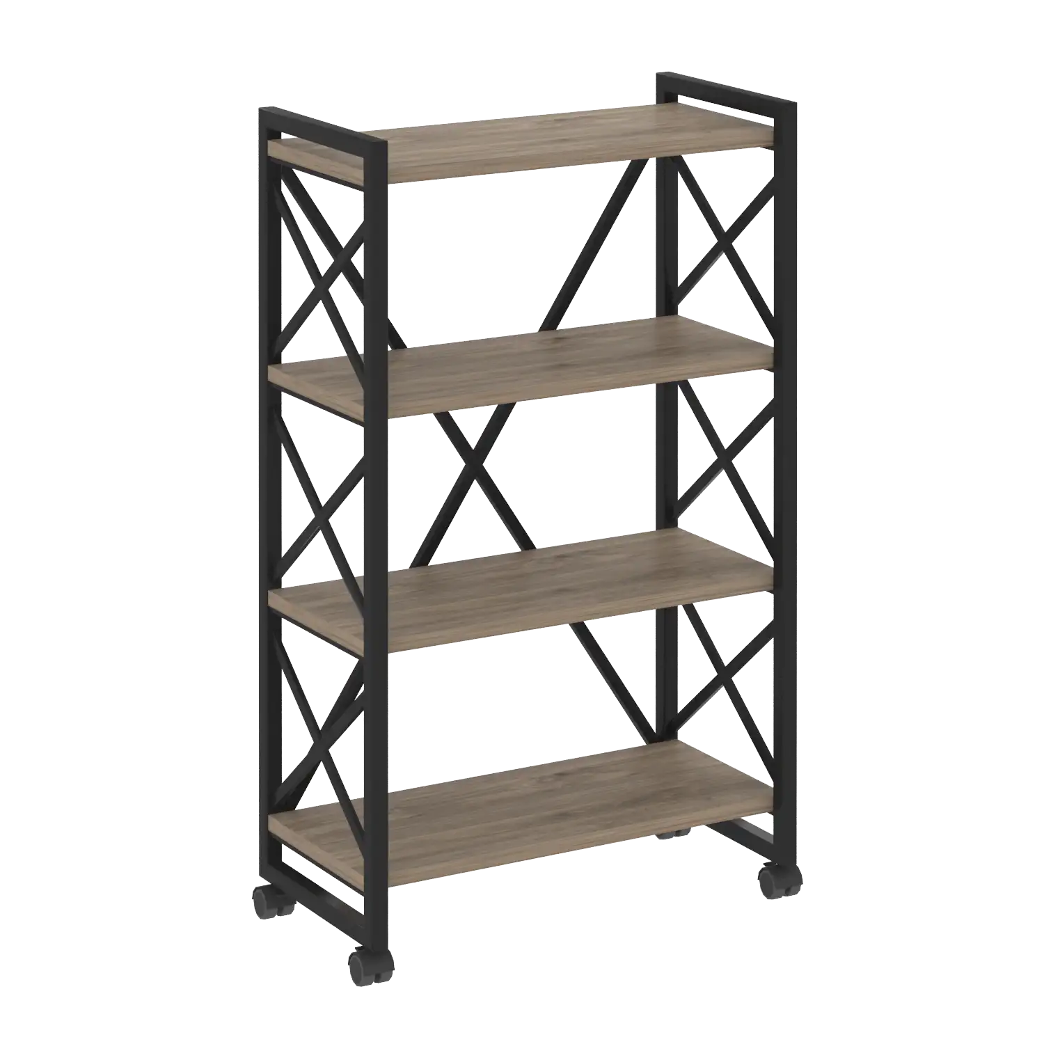 Стеллаж на колесных опорах - 4 полки Loft VR.L-MST.K-4.8 800х400х1334