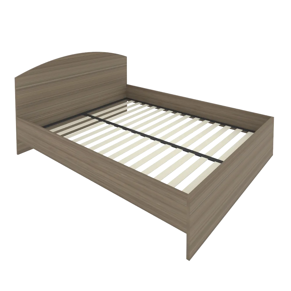 Односпальная кровать для гостиницы с ортопедическим основанием и изголовьем С-КИ-160 1600x2050x900 