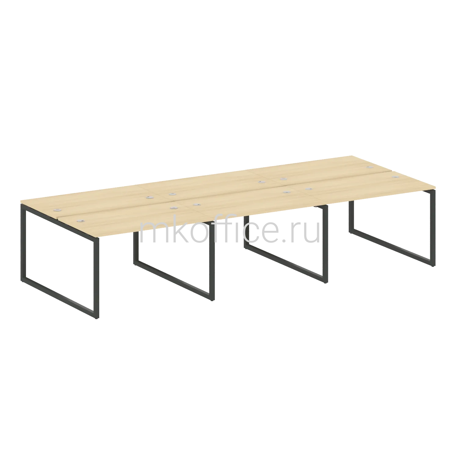 Рабочая станция на 6 раб.мест на О-образном м/к 40БО.СМ-6.2 3600х1475х750. Ассортимент МК Офис
