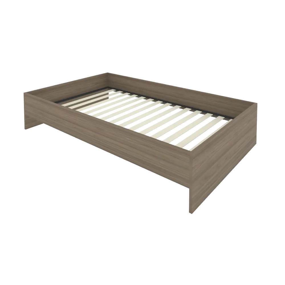 Односпальная кровать для гостиницы с ортопедическим основанием без изголовья С-К-120 1250x2050x400