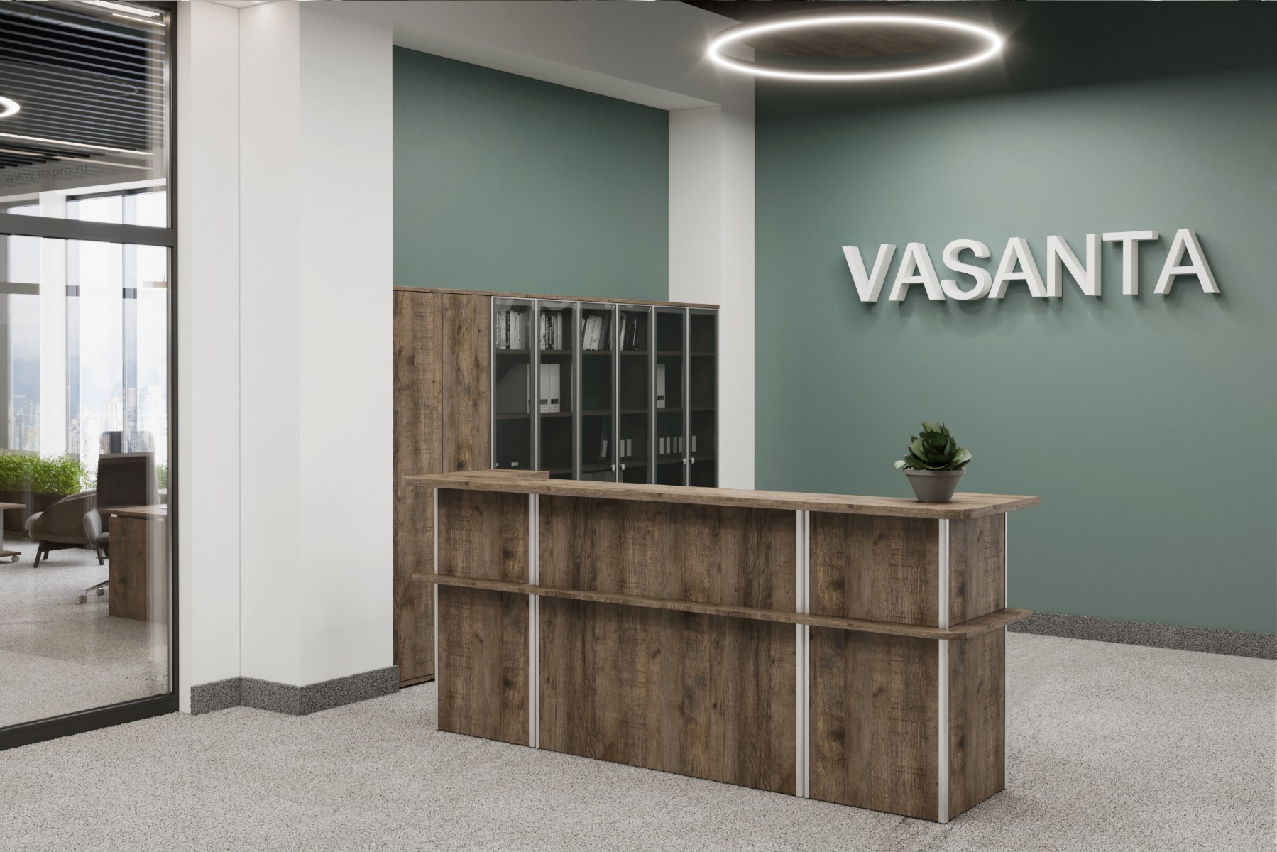 Стойка ресепшн Vasanta. Каталог. МК Офис